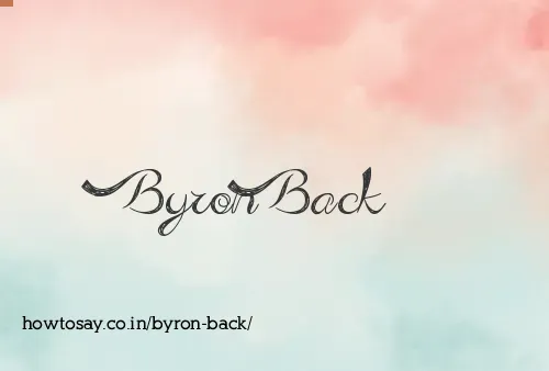 Byron Back