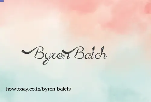 Byron Balch