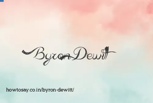 Byron Dewitt