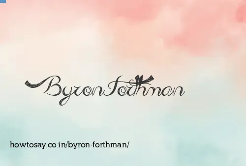 Byron Forthman