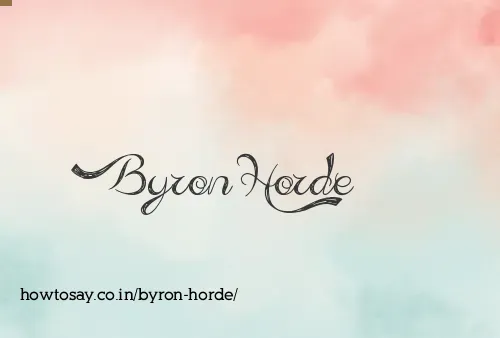 Byron Horde