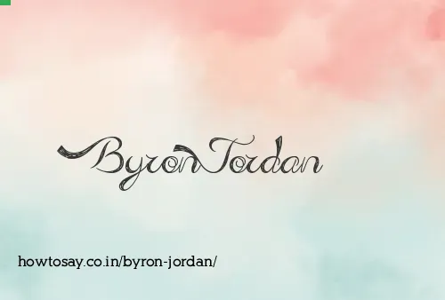 Byron Jordan