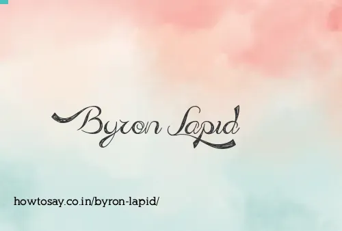 Byron Lapid