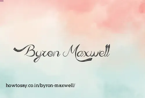 Byron Maxwell