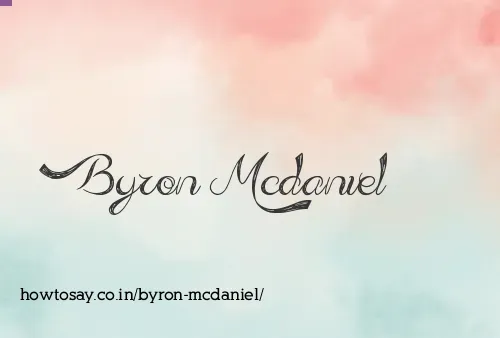 Byron Mcdaniel