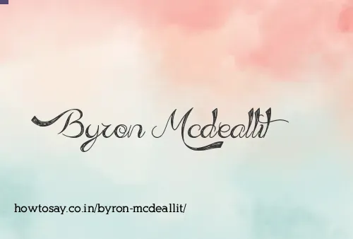 Byron Mcdeallit