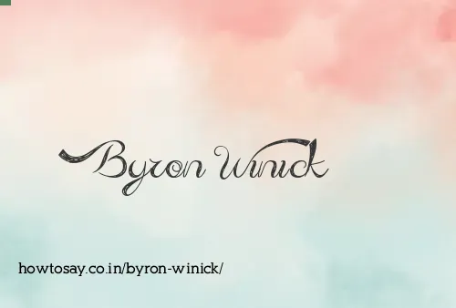 Byron Winick