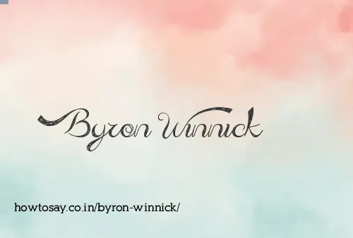 Byron Winnick