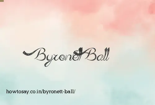Byronett Ball