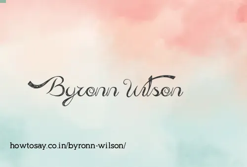 Byronn Wilson