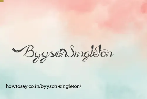 Byyson Singleton