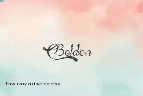 C Bolden