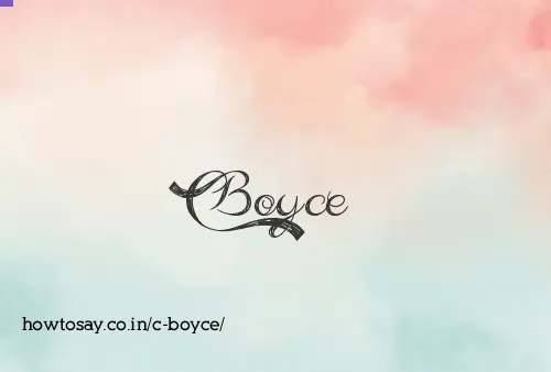 C Boyce