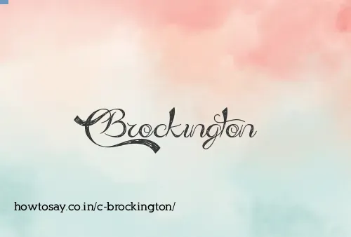 C Brockington