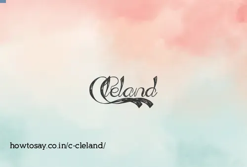 C Cleland