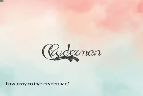 C Cryderman