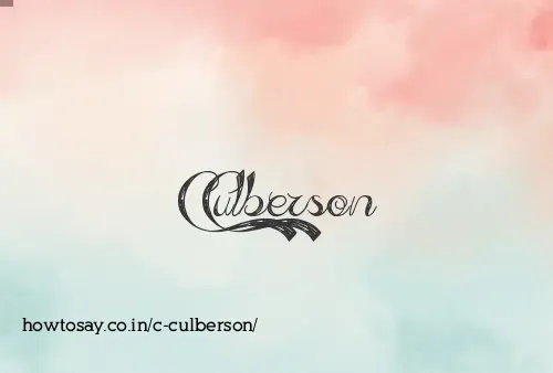 C Culberson