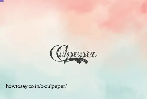 C Culpeper
