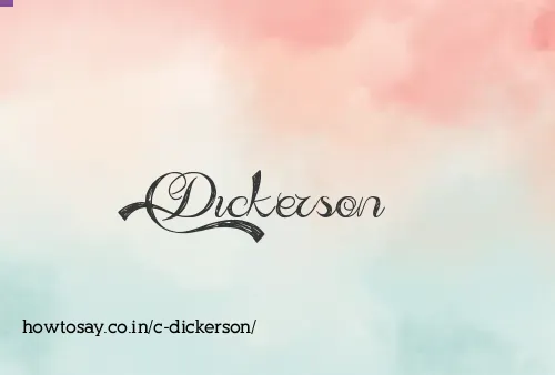 C Dickerson