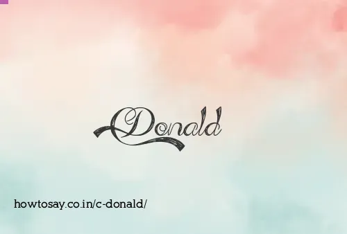 C Donald
