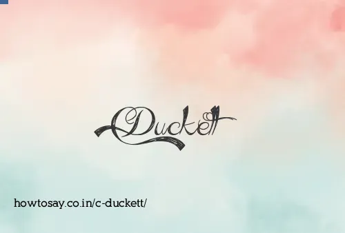 C Duckett
