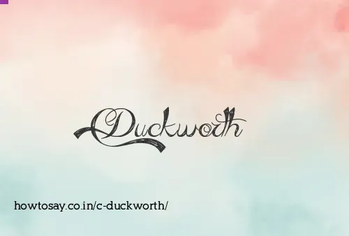 C Duckworth