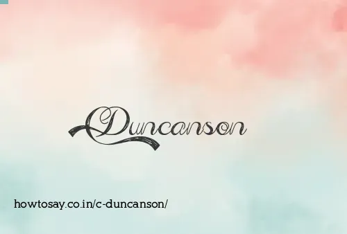 C Duncanson