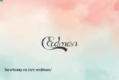 C Erdman