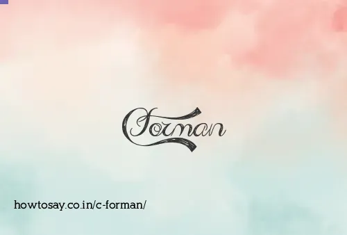 C Forman