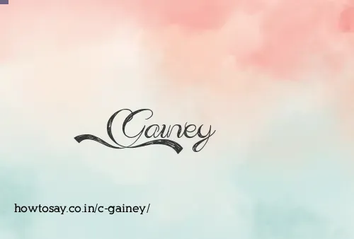 C Gainey