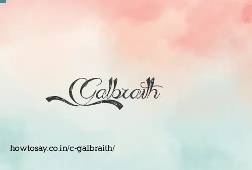 C Galbraith