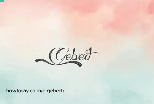 C Gebert