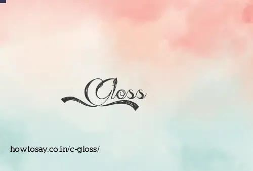 C Gloss