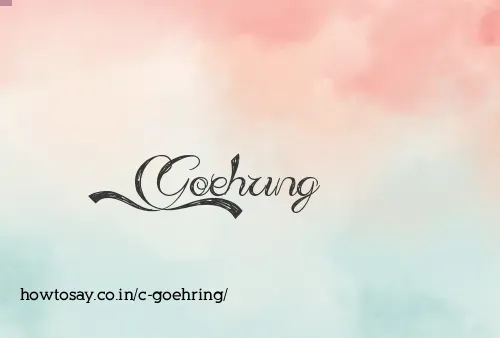 C Goehring