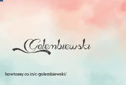 C Golembiewski