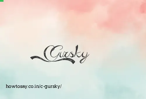 C Gursky