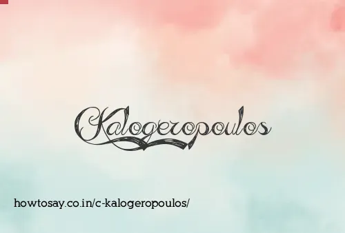 C Kalogeropoulos