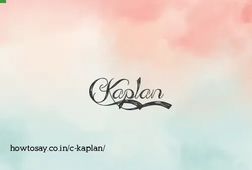 C Kaplan