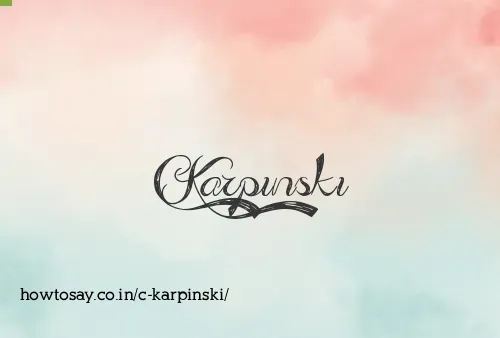 C Karpinski