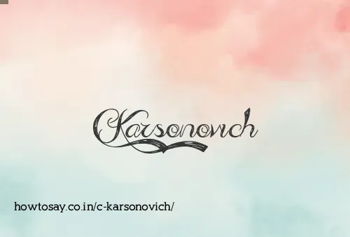 C Karsonovich