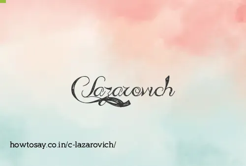 C Lazarovich