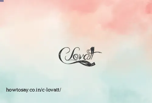 C Lovatt