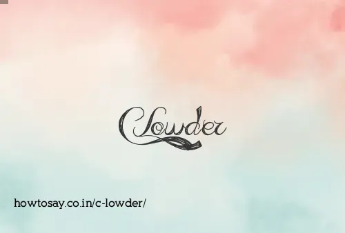 C Lowder
