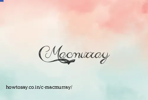 C Macmurray