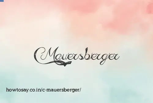 C Mauersberger