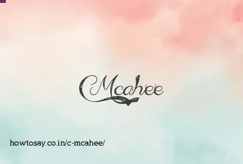 C Mcahee