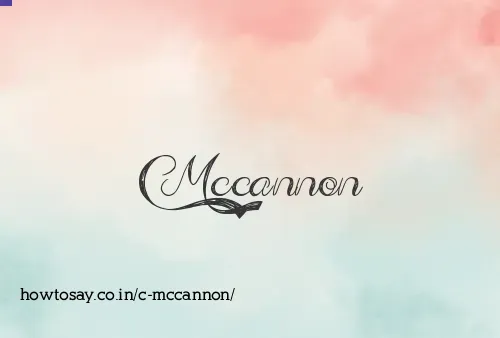 C Mccannon