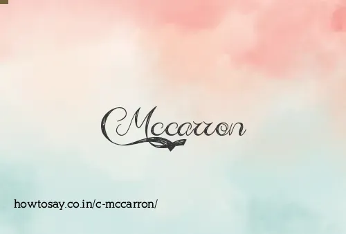 C Mccarron