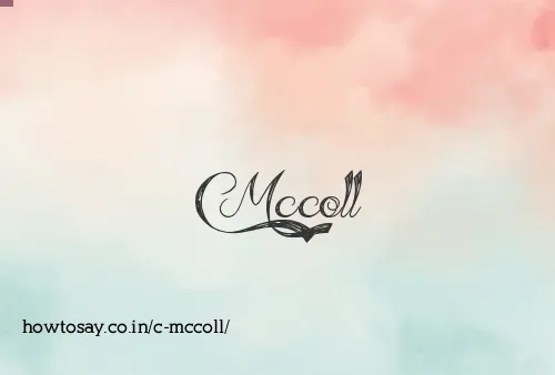 C Mccoll