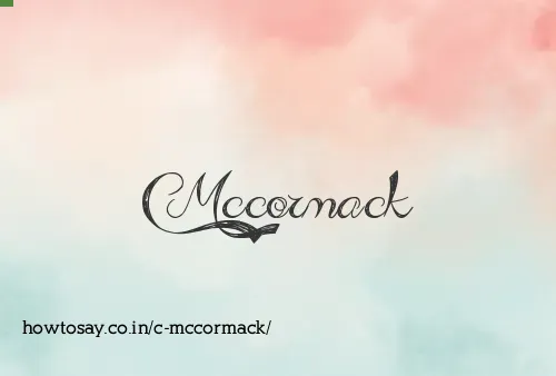 C Mccormack